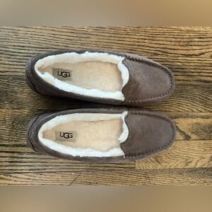 UGG Brown Suede Slip-On Moccasin Slippers